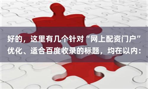 好的，这里有几个针对“网上配资门户”优化、适合百度收录的标题，均在以内：